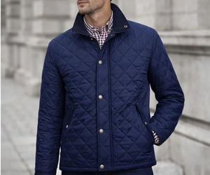 เสื้อแจ็คเก็ตผู้ชายแบบควิลท์ ปรับแต่งได้ รับผลิตแบบ OEM ODM เสื้อแจ็คเก็ตบุนวมลายเพชร น้ำหนักเบา สำหรับผู้ชาย เสื้อคลุมลำลองคุณภาพพรีเมียม สำหรับฤดูหนาวและฤดูใบไม้ร่วง - Product Image 6