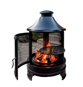 2024เหล็กและไม้เตาไฟแบบยั่งยืนสำหรับงานปาร์ตี้กลางแจ้งในครัวสวน - Product Image 2