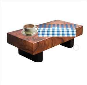 Mesa de Centro de Madera Maciza, Mesa de Madera Dura para Sala de Estar - Product Image 1