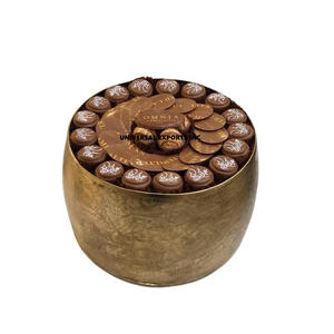 Tazón de Chocolate Negro y Dorado, Decorativo para Bodas, Diseño de Lujo, Forma Redonda, Nuevo - Product Image 2