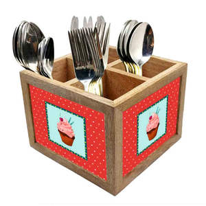 Élégant classique en bois imprimé à un étage porte-cuillère Type de support vaisselle organisateur de cuisine pour l'utilisation de la vaisselle - Product Image 3