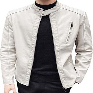 Chaqueta de cuero de estilo callejero para hombre 2024, personalizado al mejor precio, duradera con cuello levantado y patrón de letras, precio barato - Product Image 5