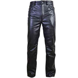 Buy New Blue High Waist Wide Leg <b>Leather</b> Pants Embossed Letter Logo Zipper Fly Street Style <b>Men's</b> <b>Trousers</b> - Product Image 4
