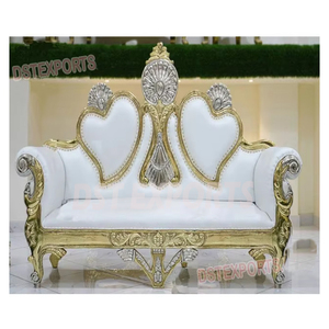 Mariage asiatique Canapé grossissant blanc Ensemble de canapés sculptés de créateur pour mariage Derniers meubles magnifiques pour mariage - Product Image 3