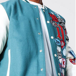 Veste universitaire Letterman de style personnalisé pour hommes veste en laine Melton en gros avec manches en cuir veste à capuche pour hommes - Product Image 6