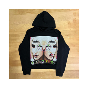 Fabricant OEM, sérigraphie personnalisée, logo graphique, sweat à capuche surdimensionné pour hommes pull à capuche délavé au soleil - Product Image 1