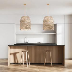 Premium Audra Lantern Rattan Pendant <b>Light</b> Elegant <b>Vintage</b> Inspired Pendant for Sophisticated Home and Office Decor - Product Image 3