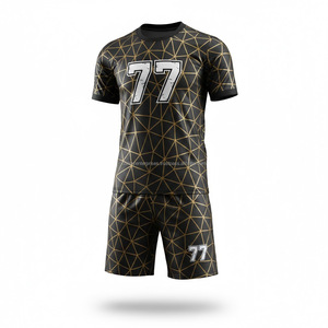 Uniforme de Fútbol Sublimado Personalizado 100% Poliéster, Jersey de Fútbol con Patrón Blanco, Transpirable, de Secado Rápido, Antibacteriano, Cuello Redondo - Product Image 6