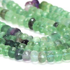 Cuentas Redondas Facetadas de Fluorita Multicolor Natural, Calidad AAA, Cuentas de Piedras Preciosas Facetadas de Fluorita de 16 Pulgadas, Cuentas de Fluorita de Grado AAA - Product Image 3