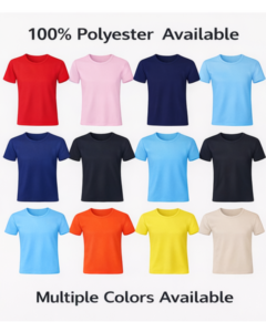 T-shirt pour homme à col rond, prix d'usine, promotion, 180 GSM, mélange coton et polyester, logo personnalisé vierge - Product Image 4