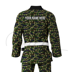 Kimono de lutte personnalisé avec logo privé disponible pour hommes, uniforme d'entraînement, option devant en spandex/polyester, respirant et durable - Product Image 5
