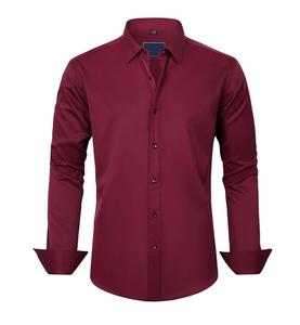 Top Deal <b>Men's</b> Stylish Slim Design Long Sleeve Formal Casual <b>Shirt</b> Anti-Wrinkle Breathable Plain Dyed Cotton Fiber <b>Shirt</b> - Product Image 4