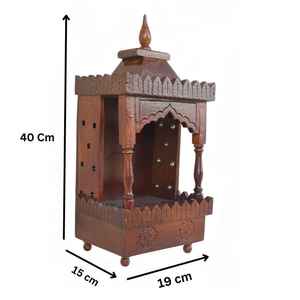Handcrafted <b>Wooden</b> Mandir <b>for</b> <b>Home</b> Beautiful Wood Wall <b>Sign</b> <b>for</b> <b>Home</b> Decor - Product Image 5