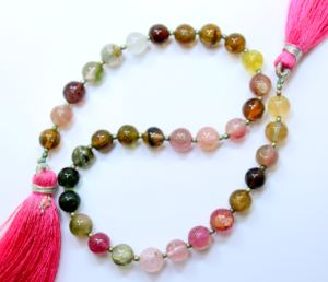 Cuentas sueltas de alta calidad de 6MM de longitud y 9,5 pulgadas, cuentas lisas de turmalina múltiple Natural, cuentas lisas de turmalina múltiple - Product Image 4