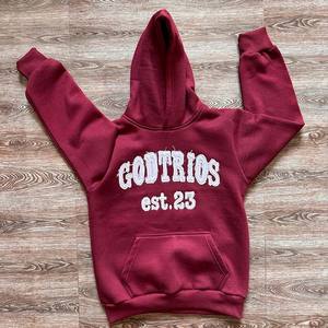 Personalizado de alta calidad Streetwear hombre Sudadera con capucha de lana en blanco pulóver Vintage doble capa lavado con ácido Sun Faded sudaderas con capucha desgastadas - Product Image 3