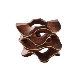 Ensemble de ronds à serviette en bois de forme ronde et fini naturel pour accessoire de vaisselle d'hôtel et de restaurant - Product Image 2
