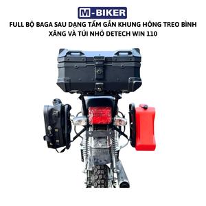 Porte-bagages de moto en acier inoxydable Detech Win 110 avec cadre latéral et supports de réservoir de carburant, placement arrière, marque MBIKER - Product Image 4