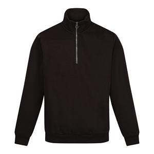 Personalizado de alta calidad de los hombres de la calle desgaste de la cremallera de cuello alto de lana de peso pesado media cremallera sudadera - Product Image 5