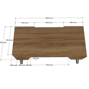 Escritorio para Computadora MB037 Moderno de 140x70cm, Madera Contrachapada de 18mm de Grosor con Acabado Melamínico con Vetas de Madera para Uso en Oficina - Product Image 5
