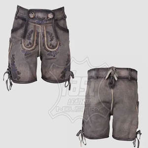 Pantalones Cortos Transpirables de Estilo Único, Lederhosen Bávaros, Pantalones Cortos de Cuero Hechos a Medida, Lederhosen Bávaros para Adultos, Color Sólido - Product Image 4
