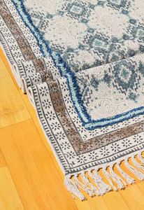 Tapis design à motifs magnifiques et tapis en coton 100% et vêtements brodés pour la décoration extérieure du salon à la maison - Product Image 6