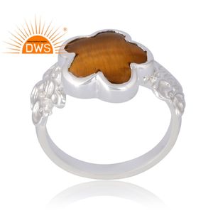 Anillo de piedras preciosas amarillas de ojo de tigre Natural de Plata de Ley 925 más vendido, joyería personalizada para mujer, regalo para ella - Product Image 1