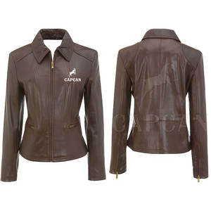 100% chaquetas de cuero genuino para mujer Coaction manga larga al aire libre con relleno de algodón transpirable Etiqueta Privada - Product Image 1