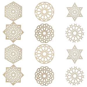 Juego de Posavasos de Metal Grabado con Patrón de Mandala, Diseño Circular Boho para Comedor y Té, Venta al por Mayor - Product Image 5