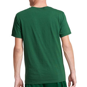 T-shirts unis en coton pour hommes, couleur verte, nouveau design, col rond, meilleure vente, produit, t-shirts en coton - Product Image 3