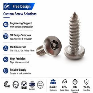Anti-furto di sicurezza a prova di manomissione viti M2 M3 M4 esagono presa a brugola Unc Pan testa in acciaio <span class=keywords><strong>inox</strong></span> <span class=keywords><strong>vite</strong></span> autofilettante - Product Image 1