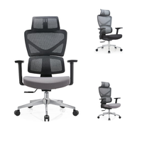 Chaise de bureau ergonomique de haute qualité, professionnelle, confortable pour une utilisation prolongée, avec dossier haut, réglable, respirante et en maille.