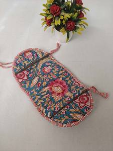 Nouveau Floral main bloc imprimé coton matelassé bijoux sac écologique léger chaîne fermeture pochettes Simple classique réutilisable - Product Image 6