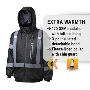 Ropa de trabajo de diseño personalizado chaqueta de seguridad de alta visibilidad para invierno fabricada en Pakistán - Product Image 3