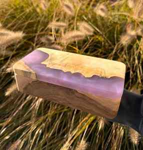 Caja de Joyería de Resina Natural Ecológica Hecha a Mano con Diseño Rústico, Incrustaciones de Resina Epoxi, Recuerdo, Regalo de Navidad para Él o Ella - Product Image 3