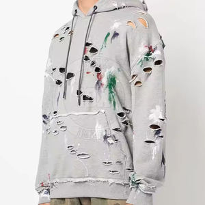 Sweats à capuche en coton mélangé pour hommes, mode hivernale de haute qualité, meilleure vente de vêtements pour hommes, sweats à capuche vieillis respirants - Product Image 3