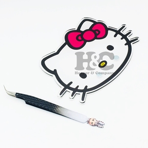 Nuevas Placas de Acrílico para Pestañas Hello Kitty, Forma de Corazón, Cuadradas, Ecológicas, con Logotipo y Embalaje, Herramienta para Extensión de Pestañas de Mink - Product Image 2
