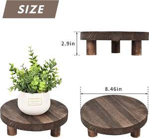 Riser en bois pour affichage support de piédestal rond pour plante maison cuisine support de Riser en bois approvisionnement en gros pour la décoration - Product Image 6