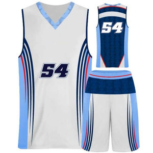 Conjuntos de Baloncesto Unisex con Cuello en V y Costuras Planas 2026, Color Degradado Sublimado, Tela 100% Poliéster, Uniforme de Baloncesto - Product Image 4