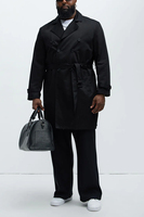 Vente chaude Manteau d'hiver chaud en laine pour homme Trench-coat Double boutonnage Coupe-vent Écologique Respirant Vêtement d'extérieur 2025