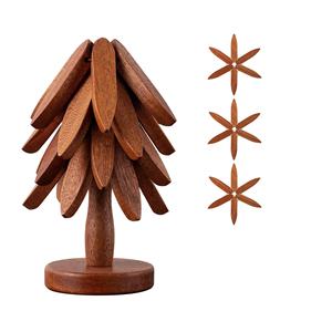 Sous-verres carrés en bois de noyer de luxe de nouveau Style résistant à la chaleur Durable fait à la main pour la maison hôtel thé de table tasse à café servant - Product Image 2