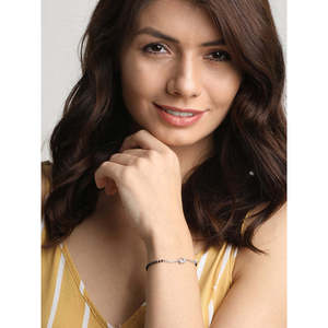 Compre una Pulsera de Plata 925 con Cuentas de Ónix, Circonita, Perla y Diamante en Forma de Corazón para Cada Momento, Compromiso o Regalo - Product Image 3
