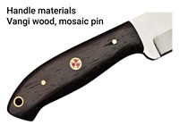 Couteau de camping, manche en bois de wengé, lame en acier au carbone, bord dentelé, étui en cuir, léger, multifonction, outil de plein air durable