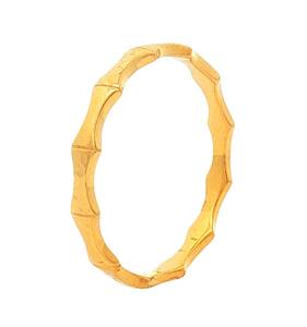(Prix correspond uniquement au coût du travail) Bague de fiançailles et de mariage pour femme en or jaune pur 18K 22K 24K, design de bande fine de 0,2 cm - Product Image 1