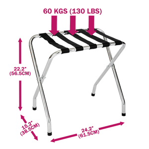 ชั้นวางกระเป๋าพับได้สำหรับใช้ในโรงแรมสไตล์ทันสมัยผลิตในไต้หวัน - Product Image 2