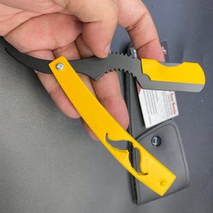 Maquinillas de afeitar rectas Recubierto de color amarillo y negro Venta al por mayor Cuchilla reemplazable de acero inoxidable Maquinilla de afeitar - Product Image 5