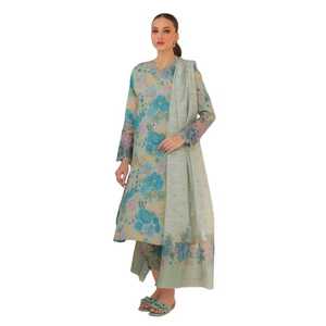 Estilo indio paquistaní señoras Casual Salwar Kameez traje de lino Khaddi algodón con Georgette Dupatta cómodo y elegante - Product Image 1
