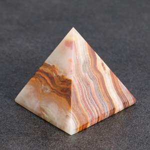 Figurine de pyramide en onyx artisanale pour la décoration de la maison, pierre de 1,5 pouce pour la méditation, le Feng Shui, le bureau - Product Image 2