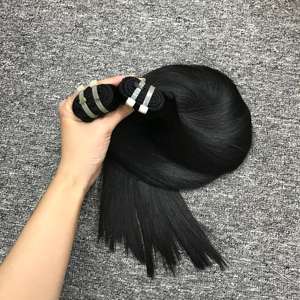 100% vierge naturelle couleur claire droite trame de cheveux crus haute qualité en gros extensions de cheveux humains d'un seul donneur - Product Image 4