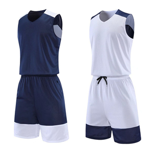 Maillot de basket-ball pour homme en polyester 100% réversible, taille plus, personnalisable, respirant, ensemble d'uniformes d'entraînement, musclé - Product Image 2