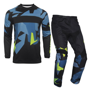 Ensemble d'équipement de motocross, maillot/pantalon, course MX, course de motocross, vêtements de course, vêtements de sport pour adultes, coupe-vent, anti-UV, séchage rapide, respirant - Product Image 1
